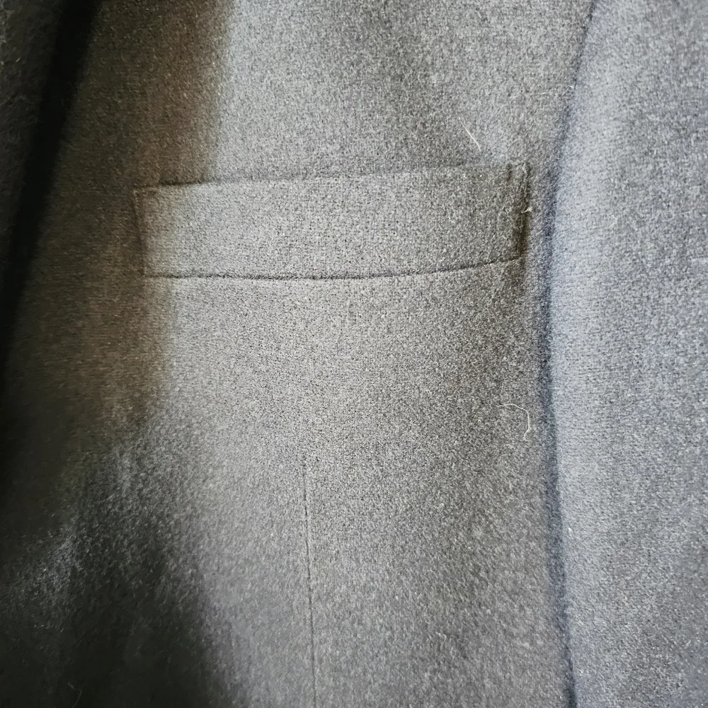 Oscar DeLaRenta 40R navy wool cashmere blazer jacket